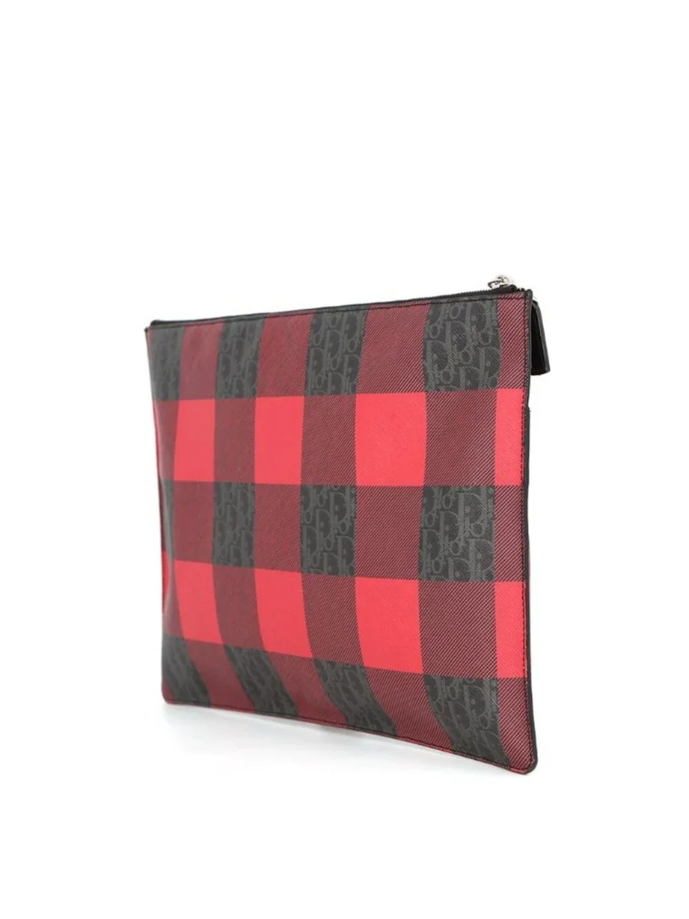 Dior Clutch Homme Trotter Plaid Black